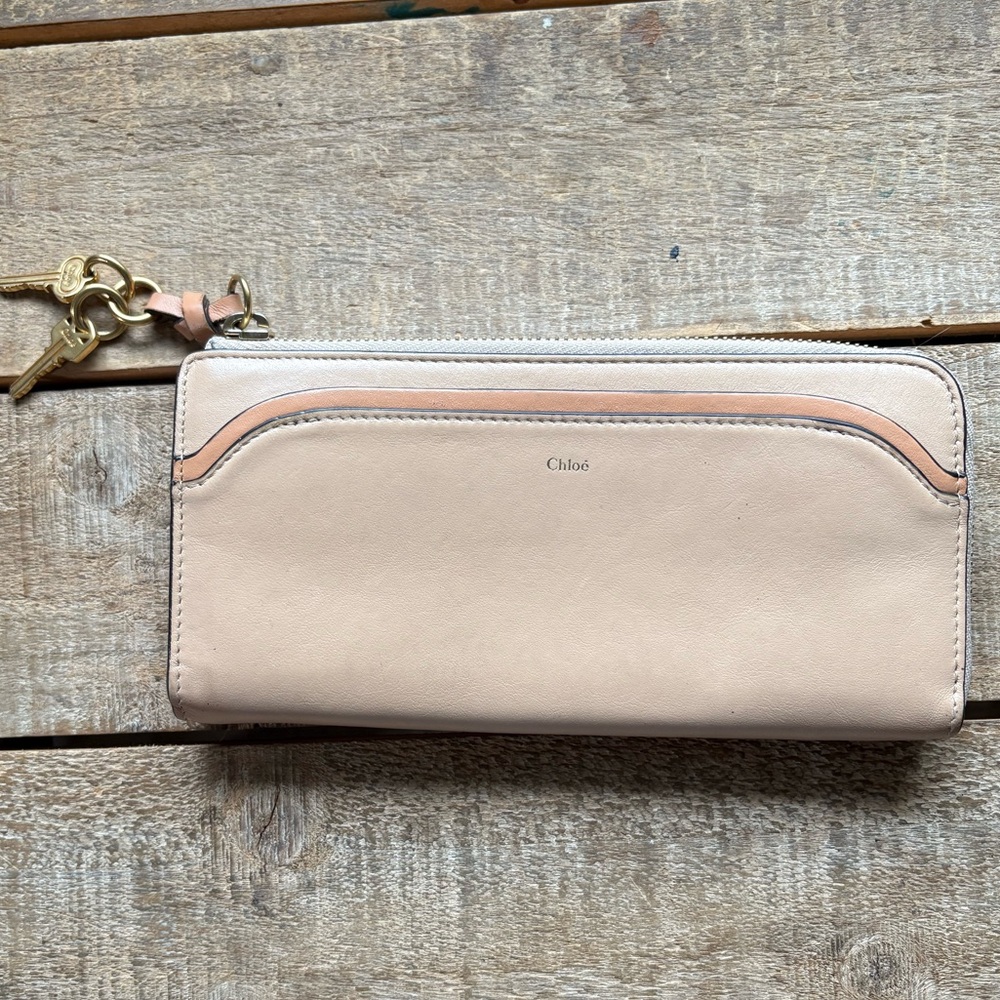 Chloe Cream Leather Wallet